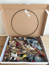 Dried flowers mix box natural/white