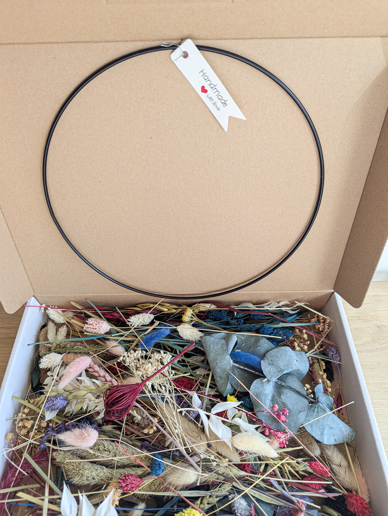 Dried flowers mix box natural/white