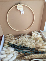 Dried flowers mix box natural/white