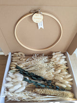 Dried flowers mix box natural/white