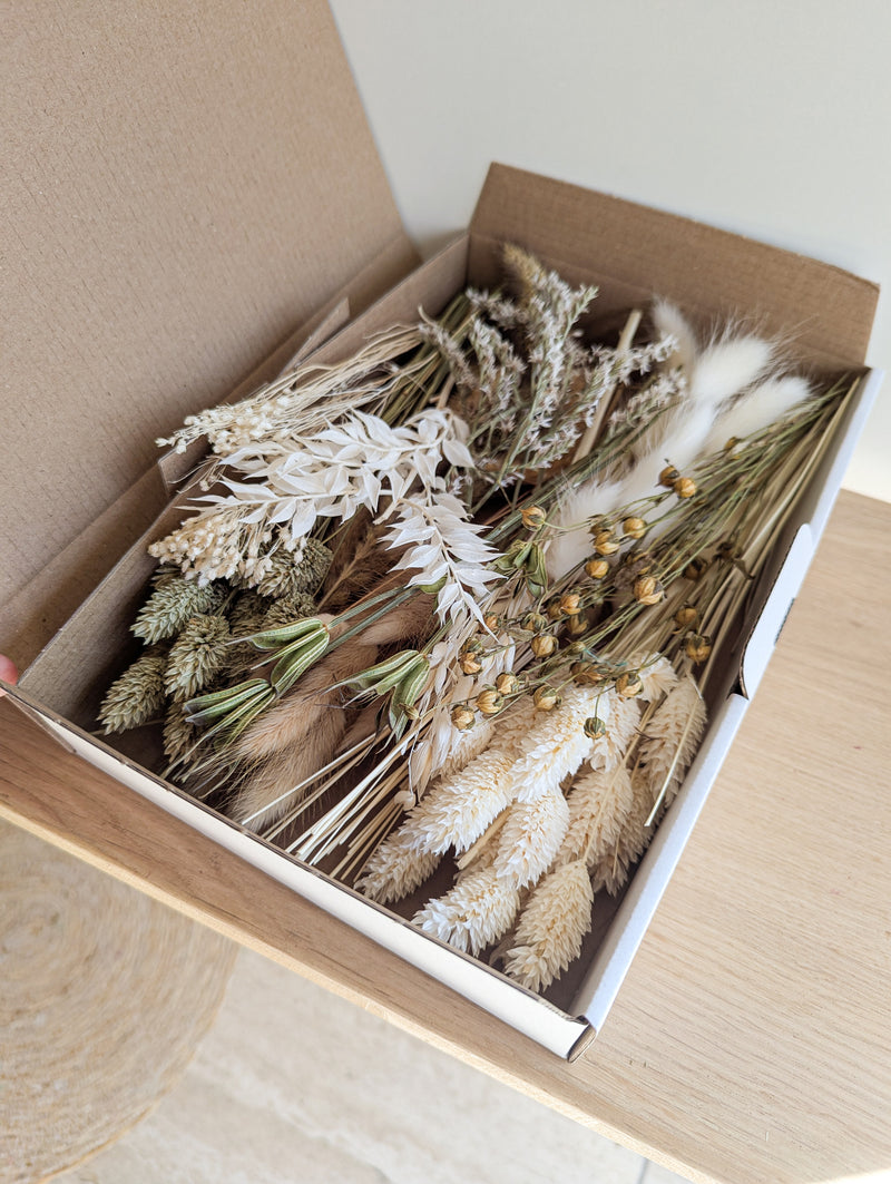 Trockenblumen Box Natur