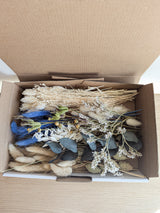 Trockenblumen Box Blau Natur – DIY Deko Set