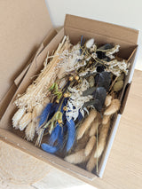 Trockenblumen Box Blau Natur – DIY Deko Set
