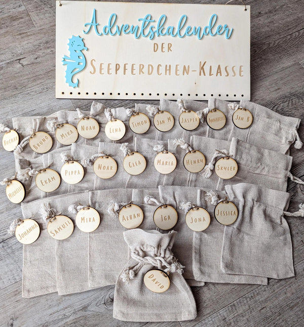 Adventskalender zum Befüllenfür Schulklassen/ Kitagruppen - DekoPanda