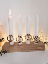 Adventskranz Kerzenständer aus massiver Eiche - DekoPanda