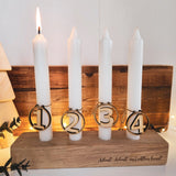 Adventskranz Kerzenständer aus massiver Eiche - DekoPanda