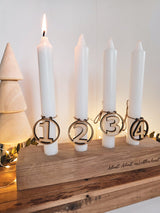 Adventskranz Kerzenständer aus massiver Eiche - DekoPanda