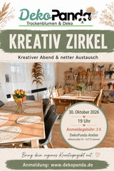 Anmeldung zum Kreativ Zirkel 30.10.2026 - DekoPanda