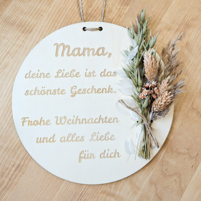 Holzschild Weihnachtsgeschenk - verschiedene Sprüche - DekoPanda