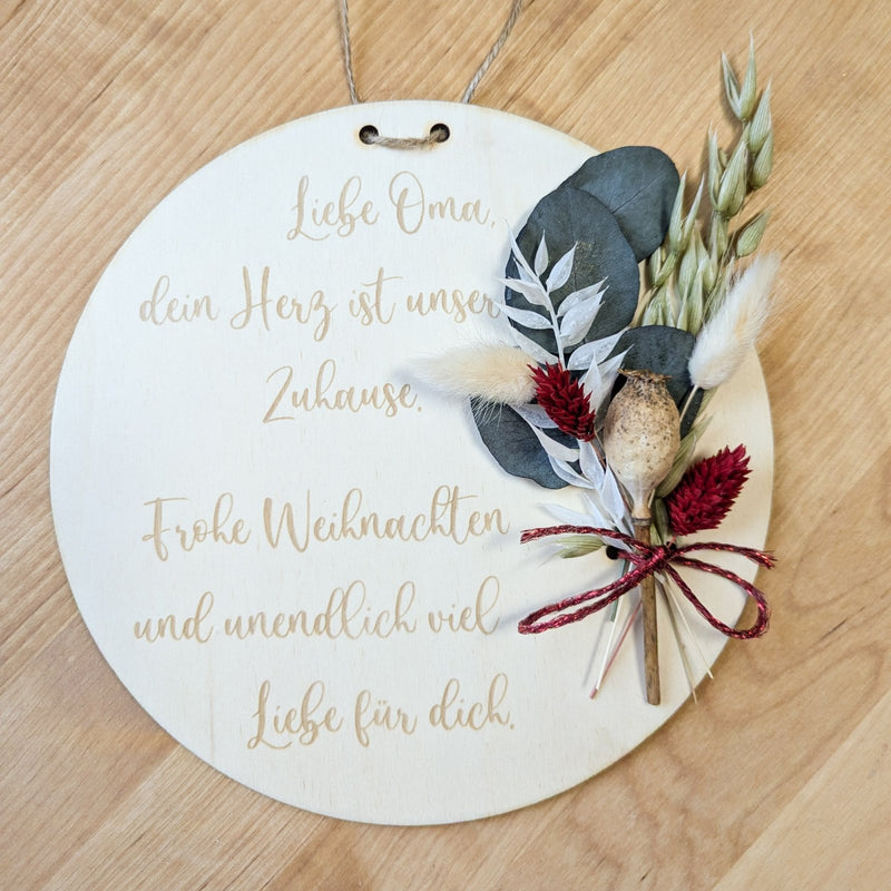 Holzschild Weihnachtsgeschenk - verschiedene Sprüche - DekoPanda
