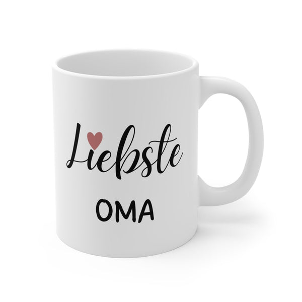 Keramiktasse mit Spruch "Liebste Oma" - DekoPanda