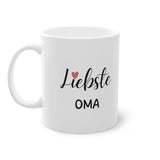 Keramiktasse mit Spruch "Liebste Oma" - DekoPanda