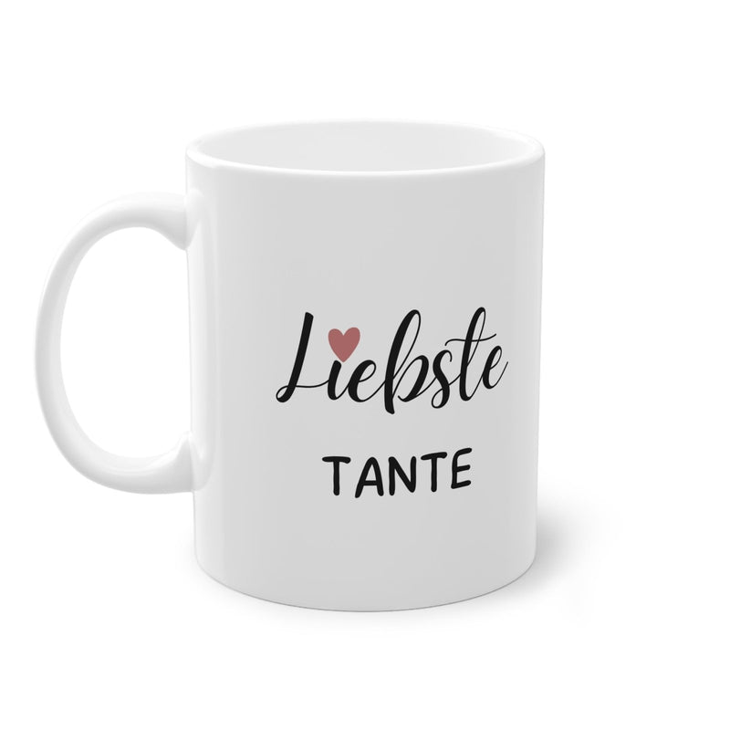 Keramiktasse mit Spruch "Liebste Tante" - DekoPanda