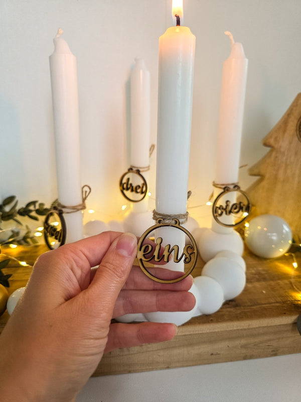 Moderner Adventskranz handgemacht - DekoPanda