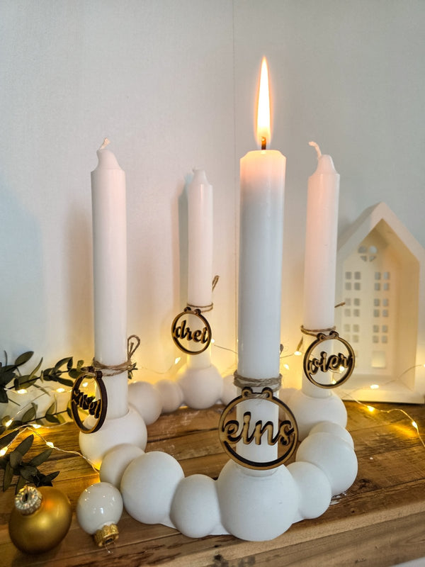 Moderner Adventskranz handgemacht - DekoPanda