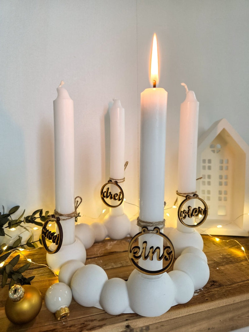 Moderner Adventskranz handgemacht - DekoPanda