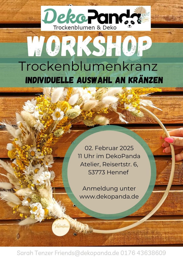 Offener Workshop Trockenblumenkranz 02.02.2025 - DekoPanda