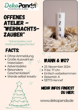 Offenes Atelier "Weihnachtszauber" in Hennef 23.11.2024 - DekoPanda