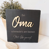 Personalisierte Schieferplatte "Oma" - DekoPanda