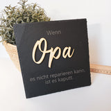 Personalisierte Schieferplatte "Opa" - DekoPanda