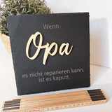 Personalisierte Schieferplatte "Opa" - DekoPanda