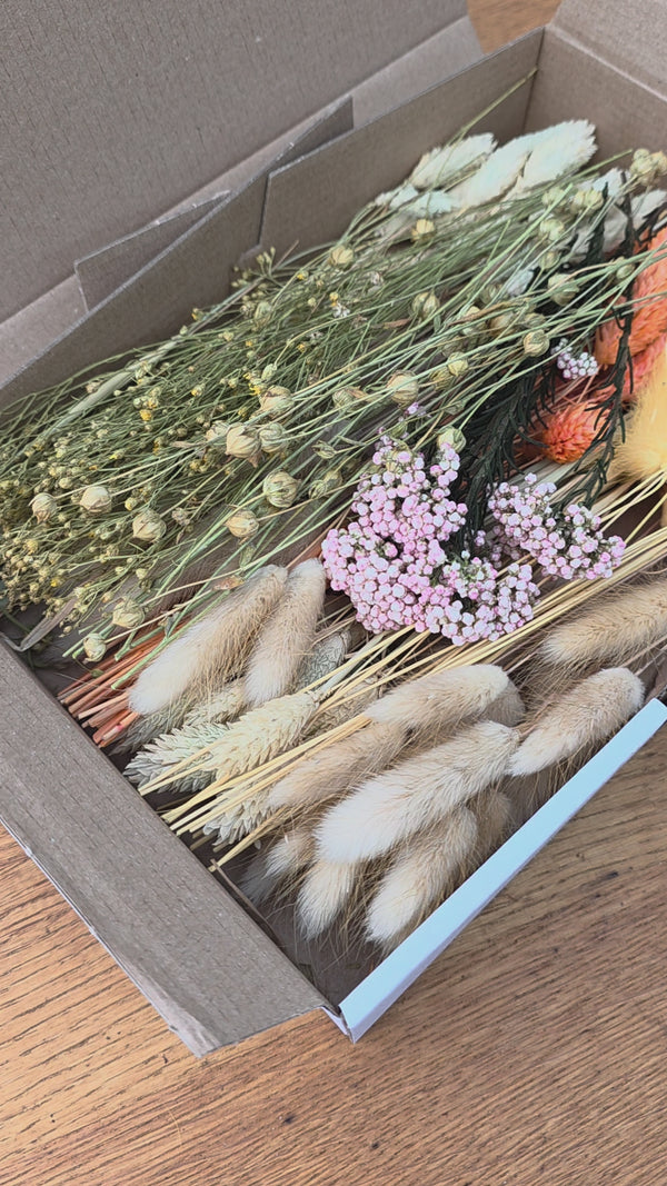 Trockenblumen Box Natur Orange