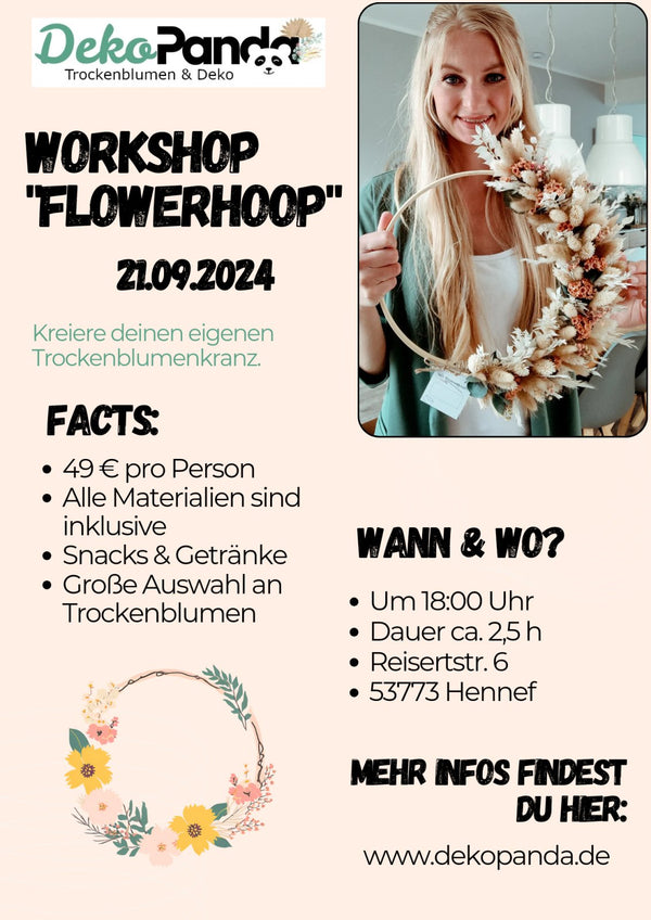 Ticket Workshop Flowerhoop Hennef 21.09.2024 - DekoPanda