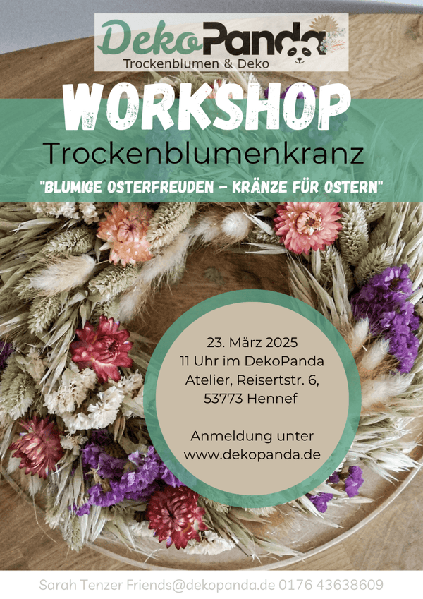 Workshop "Blumige Osterfreuden - Kränze für Ostern" 23.03.2025 - DekoPanda