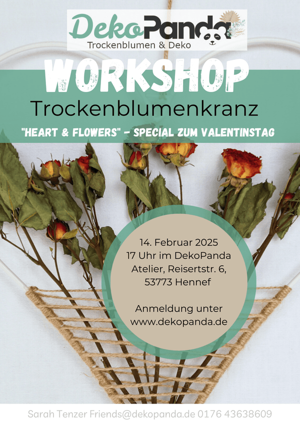 Workshop "Heart & Flowers" - Valentinstag Special 14.02.2025 - DekoPanda