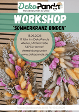 Workshop Sommerkranz aus Trockenblumen 13.06.2026 in Hennef - DekoPanda