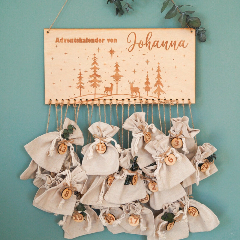 Adventskalender aus Holz mit Personalisierung - DekoPanda