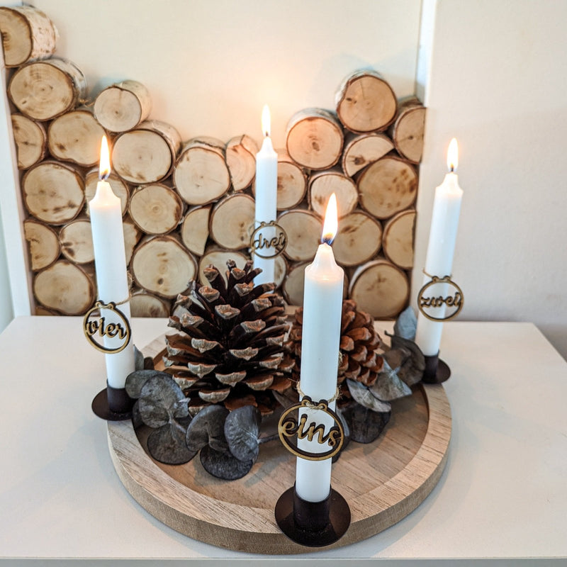 Adventskranz Kerzenhalter aus Holz - DekoPanda