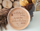 Keksdose mit Holzdeckel und Spruch - DekoPanda
