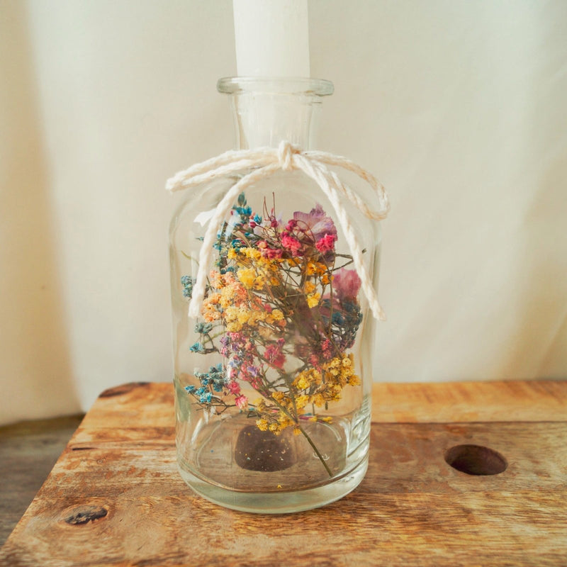 Kerzenglas mit Trockenblumen "Beste Erzieherin" - DekoPanda