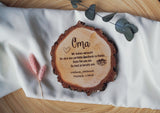 Personalisierte Baumscheibe für Oma & Opa | Geburtstagsgeschenk - DekoPanda