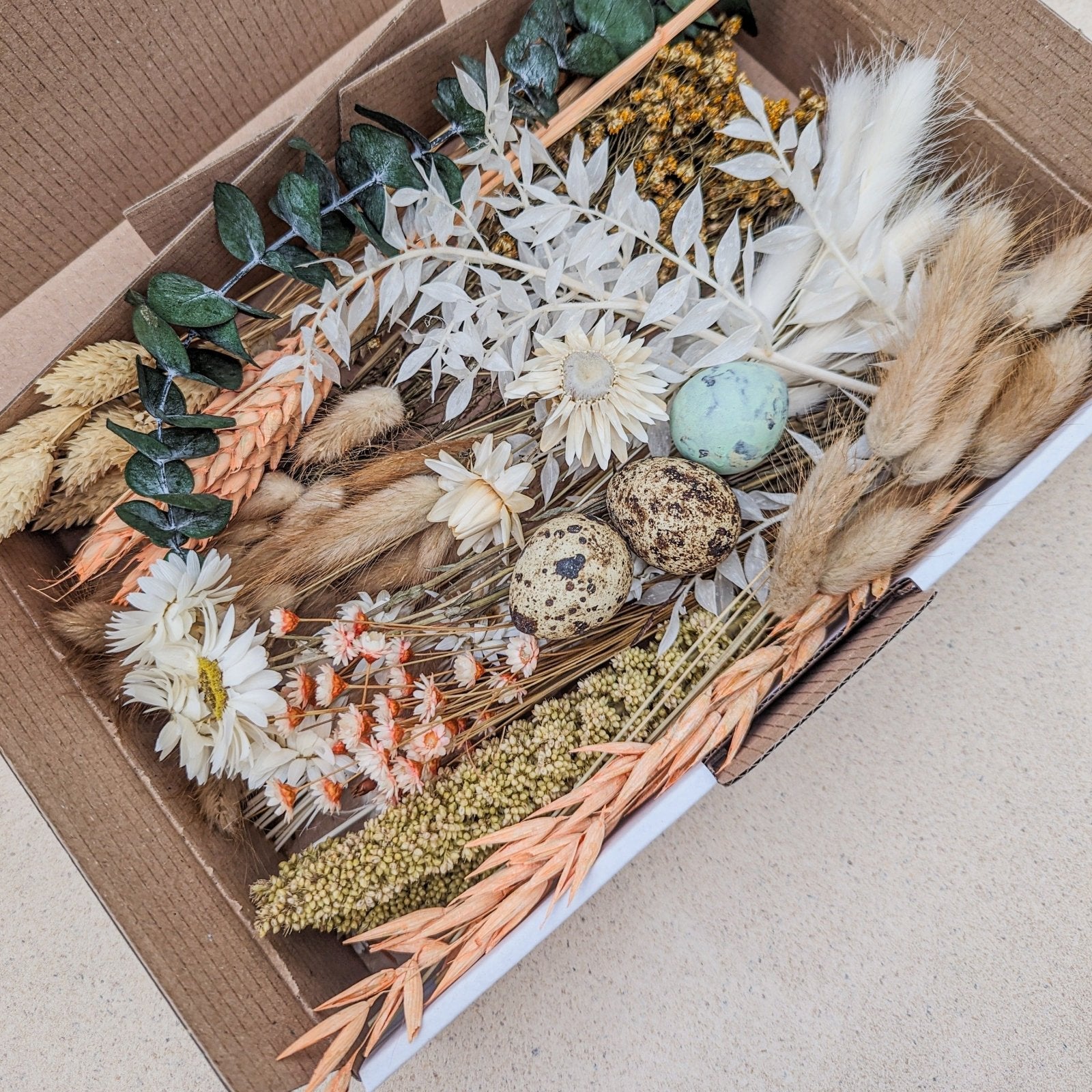 aufbewahrung trockenblumen Trockenblumen loomyBox Coral Natur Eukalyptus DIY Set Deko – DekoPanda