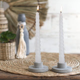 Twistkerzen gedrehte Kerzen weiß - DekoPanda